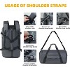 45L Duffel Bag for Sports,Outdoor,Travel, Water Resistant Grey - 3 of 4