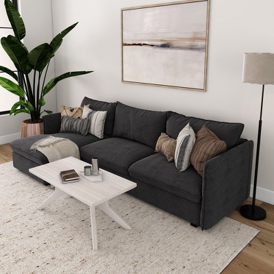White Sand Solid Wood Cross Leg Rectangular Coffee Table, 40 Inch