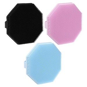 Unique Bargains Shower Silicone Body Scrubber 3 Pcs - 1 of 4
