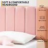 Modern Twin Platform Bed Frame for Small Spaces, Velvet Upholstered Twin Bed with Headboard, No Box Spring Needed, Easy Assembly, Pink - 4 of 4