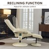 PU Leather Recliner Chair with Ottoman and 360° Swivel,Heated Massage Seat and Adjustable Backrest for Home Theater-The Pop Home - 2 of 4