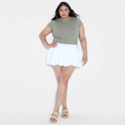 Women's Knit Mini Bubble A-Line Skort - Wild Fable™