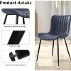 UNISOAR Dining Chairs Set of 2/4, Modern Armless Side Chairs Faux Leather Cushion Seat  for Home, Kitchen, Living Room, Bedroom, Restaurant - 4 of 4