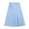 Girls A-Line Denim Midi Skirt Casual Pleated Buttons Over-Knee Skirts with Pocket 3-12Y - 4 of 4