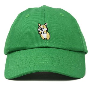 Dalix Leaping Corgi Embroidered Cap Cotton Baseball Hat Nautical Womens - 1 of 4