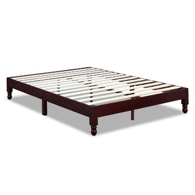 MUSEHOMEINC BA00481-3 12 Inch Easy Assembly Solid Pine Wood Platform Bed Frame with Wooden Slat Support, Steel Tubing, and Non Slip Tape