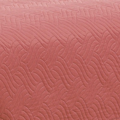 RT Designers Collection Ruby 3 Pieces Pinsonic Lightweight Quilts Set Queen Size For Bedding Coral — фото 4