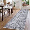 Washable Vintage Hallway Runner Rug - Soft Low Pile Non-Slip Carpet for Bedroom, Kitchen, Laundry, Entryway - 2 of 4