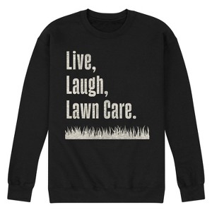 Men's - Instant Message - Live Laugh Lawn Care Graphic Fleece Sweatshirt - 1 of 4