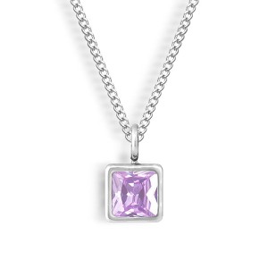 EVRY JEWELS WATERPROOF Gold or Silver Plated Faye Birthstone Necklace - 1 of 2