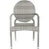 Valdez Indoor Outdoor French Bistro Stacking Arm Chair (Set of 2) - Grey - Safavieh. - image 3 of 4