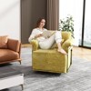 KWPZQEB 360¡ã Swivel Accent Chair, Modern Square Swivel Barrel Chairs with Pillow, Upholstered Sofa Arm Chairs for Bedroom, Reading, Office - 3 of 4