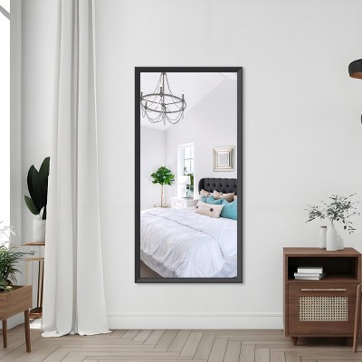 Vynxaria 60"x30" Oversized Modern Rectangle Bathroom Mirror with Balck Frame Decorative Large Wall Mirrors for Bathroom Living Room