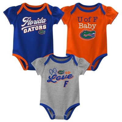 NCAA Florida Gators Infant Girls' 3pk Bodysuit