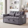 Racxily 3-in-1 Convertible Sofa Bed, Pull-Out Sleeper Sofas, Futon Couch Beds with Adjustable Back, Storage Bag and Pillow, for Living room - 3 of 4