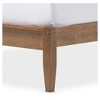 Loafey Mid-Century Modern Solid Wood Window-Pane Style Platform Bed - Baxton Studio - image 4 of 4