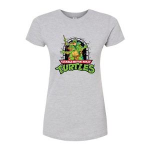 Women's - Teenage Mutant Ninja Turtles - Logo Character Group Juniors Fitted Graphic T-Shirt - 1 of 3