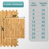 Sorbus 3/8-Inch Thick 96 Sq. Ft. Wood Grain Floor Foam EVA Interlocking Mats Tiles w/ Borders - for Home, Playroom, Basement, Trade Show - 3 of 4