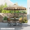 Tangkula 9.3 FT Solar Patio Umbrella w/ 32 LED Lights & Vented Top & Ruffles - 2 of 4