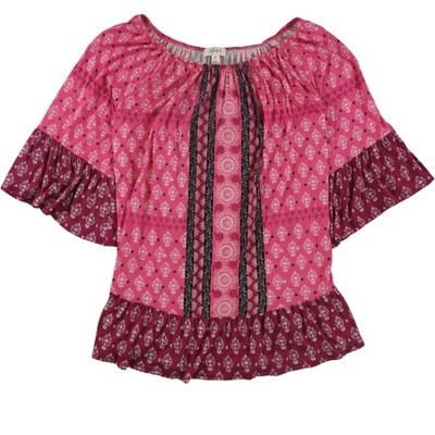 Style & Co. Womens Paisley Pullover Blouse
