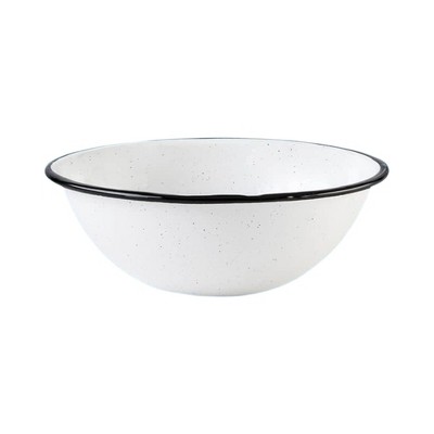 Granite Wire 7-Inch Enameled Steel Bowl - Durable Indoor/Outdoor Bowl - Oven & Fire-Safe, Dishwasher-Safe & Reusable Stackable Bowl
