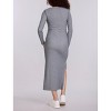 Women's Square Neck Rib Knit Long Sleeve Bodycon Maxi Dress | Motherhood Maternity - 2 of 4