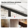 Industrial Dining Table for 6-8 People, Wooden Rectangle Long Dinner Kitchen Table with Metal Legs, Round Corners, Writing Office Desk - 4 of 4