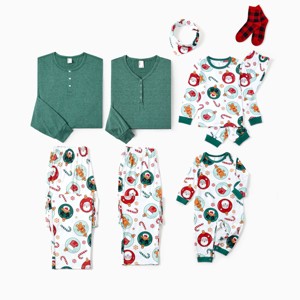 PATPAT Family Chritsmas Pajamas Matching Sets Holiday Christmas Pjs baby Sleepwear including Socks - 1 of 1