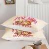 Luupatchy 4Pcs Mushroom Pink Comforter Set With With 1 Fitted Sheet, 1 Flat Sheet And 2 Pillowcases, For Kids Teens Boys Girls Adults Bedroom - 3 of 4