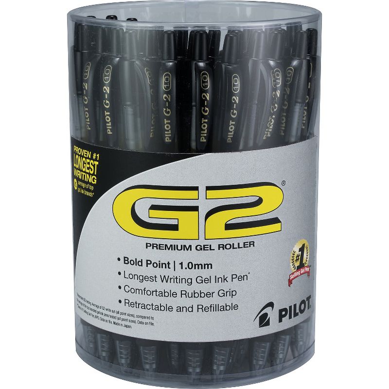 Pilot G2 Retractable Gel Pens Bold Point Black Ink 36/Pack (84095) 2724465, 1 of 5