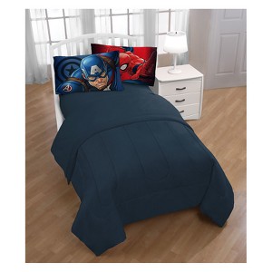 Marvel Avengers Standard Reversible Pillowcase, Blue