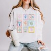 Simply Sage Market Floral Stamps Lightweight Garment Dyed Sweatshirt - 2 of 4