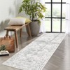 Machine Washable Rugs for Living Room Non-Slip Vintage Floral Print Distressed Throw Area Rugs for Bedroom Stain Resistant Low Pile No Shed Rug - 3 of 4