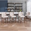 Solid Wood Contemporary Velvet Upholstered Dining Chair 2-Pcs Set,Chic Dining Bistro Cafe Side Barstool Bar Chair Coffee Chair- Light Blue - image 2 of 4