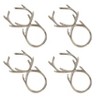 Saro Lifestyle Saro Lifestyle Rustic Napkin Rings With Antler Design (Set of 4), Silver, - 2 of 3