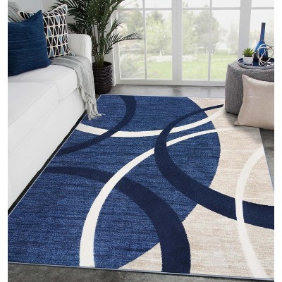 Luxe Weavers Modern Geometric Stain Resistant Area Rug