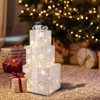 Karl Home 3PCS Lighted White Gift Boxs Christmas Indoor Decoration - 3 of 4