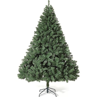 Premium Spruce Artificial Christmas Tree with LED Lights, Metal Hinges, Collapsible Base, Holiday Decor for Home & Office