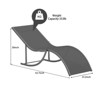 Set of 2 Aluminum Lounge Chairs - Ergonomic S-Shaped Outdoor Chaise Lounges, Rust-Resistant Poolside Recliners (Black) - 3 of 4