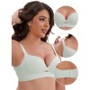 INSPIRE CHIC Women's Wireless Deep V-Neck Push Up Minimizers Adjustable Spaghetti Straps No Show Cozy Soft Bras - 3 of 4