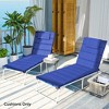 Resenkos Foldable Chaise Lounge Cushion Set 2-Pack, UPF 50+ Sun Protection, 230gsm Olefin Fabric, Outdoor Lounge Chair Cushions, Charcoal Gray - 3 of 4