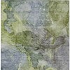 Olive Green And Gray Abstract Washable Indoor Outdoor Area Rug - 4 of 4
