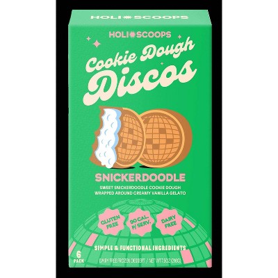 Holi Scoops Vanilla Snickerdoodle Cookie Dough Discos Dairy-Free Ice Cream - 7.5oz