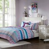 6Pcs coverlet Set Boho Reversible Quilt Bedding for All Seasons, Global Print with Cotton Fill - 2 of 4