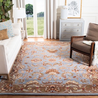 Heritage Blue and Beige Hand-Tufted Wool Area Rug