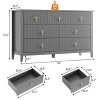 Dresser for Bedroom with 7 Drawers, 54" Wide Modern Chest of Drawers with Metal Handle, Wood Drawer Organizer for Bedroom, Living Room, Hallway - 2 of 4