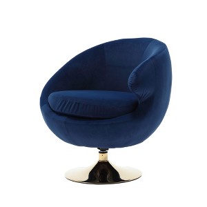 NicBex Velvet Swivel Barrel Accent Chair,Upholstered Swivel Living Room Chairs with Curved Backrest,Cozy Armchair,Accent Chairs for Living Room - 1 of 4
