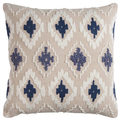 14X26 Gray/Blue/ Rizzy Home T12856 Decorative Pillow 