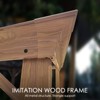 Kozyard Apollo Hardtop Gazebo Wooden Coated Aluminum Frame Canopy with Netting Galvanized Steel Double Roof for Patio Deck Lawn - 4 of 4