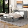 CLIHOME Full Size Murphy Bed with USB Ports, Large Drawers and Metal Handles - 2 of 4